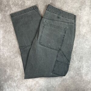 Abercrombie Fitch Mens 33W 32L Authentic Rigid Denim Loose Carpenter Pants Gray